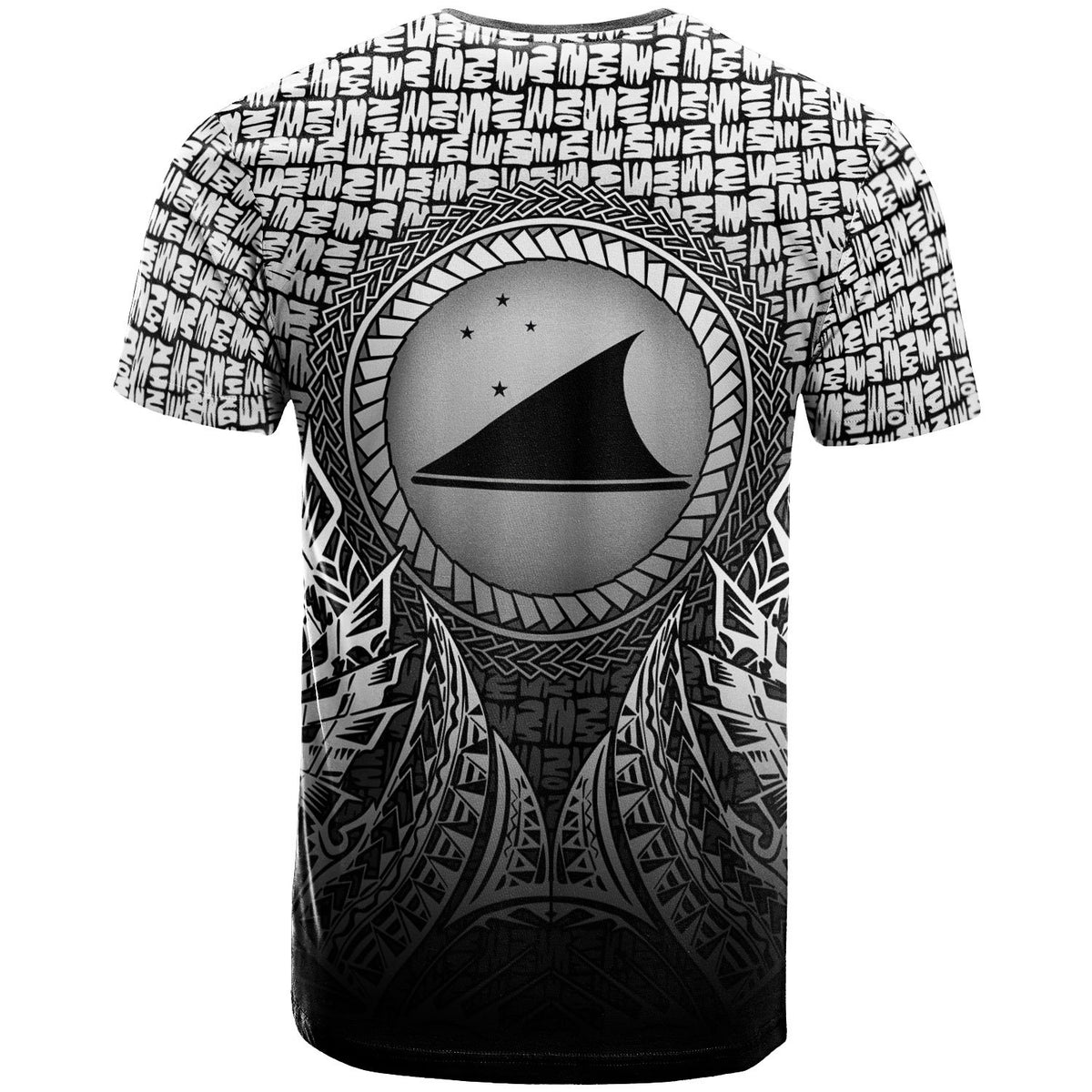 Tokelau T Shirt Circle Pattern Black - Polynesian Pride
