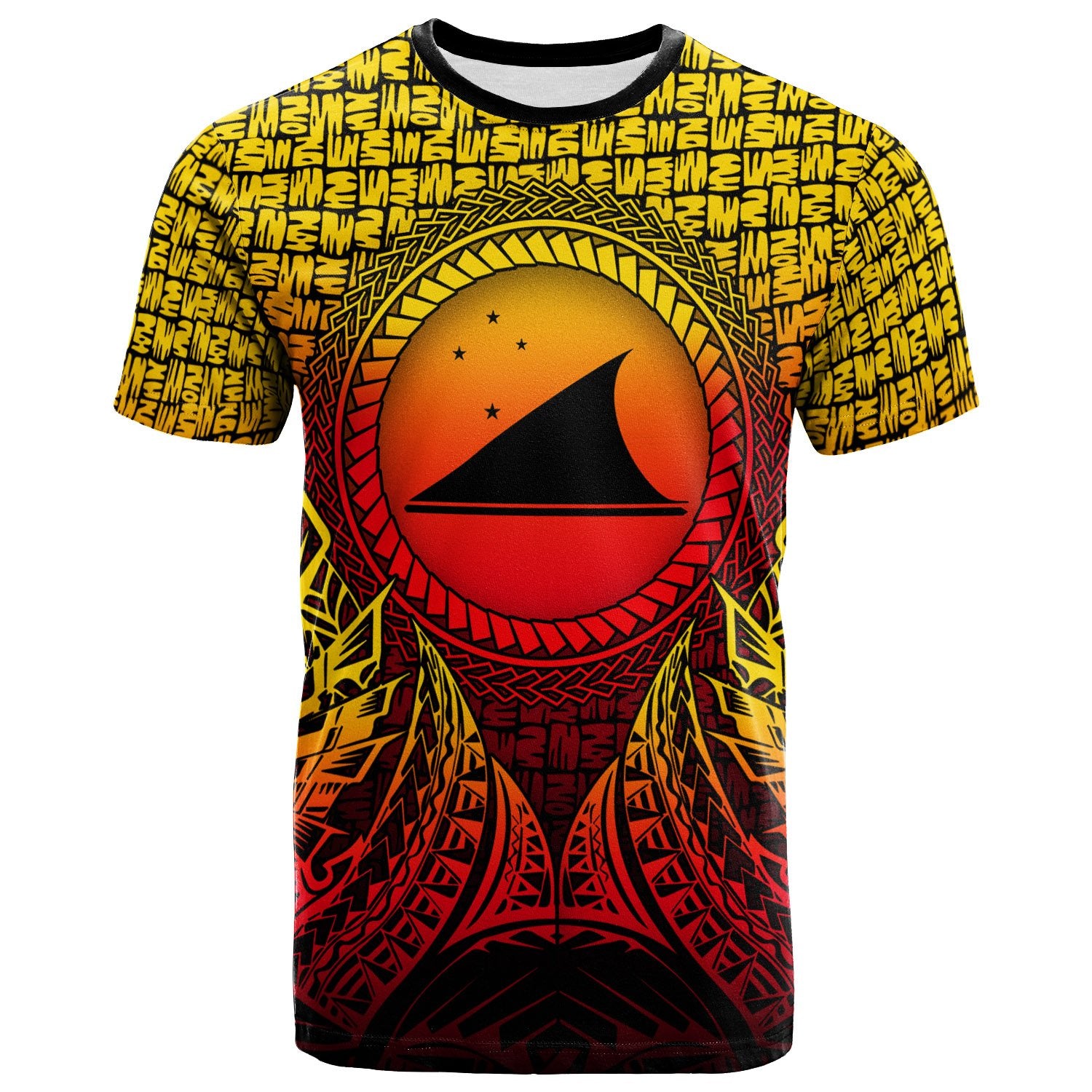 Tokelau T Shirt Circle Pattern Yellow Unisex Yellow - Polynesian Pride