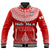(Custom Personalised) Mate Ma'a Tonga Rugby Baseball Jacket Tongan Kupesi Ngatu Style LT9 Unisex Red - Polynesian Pride