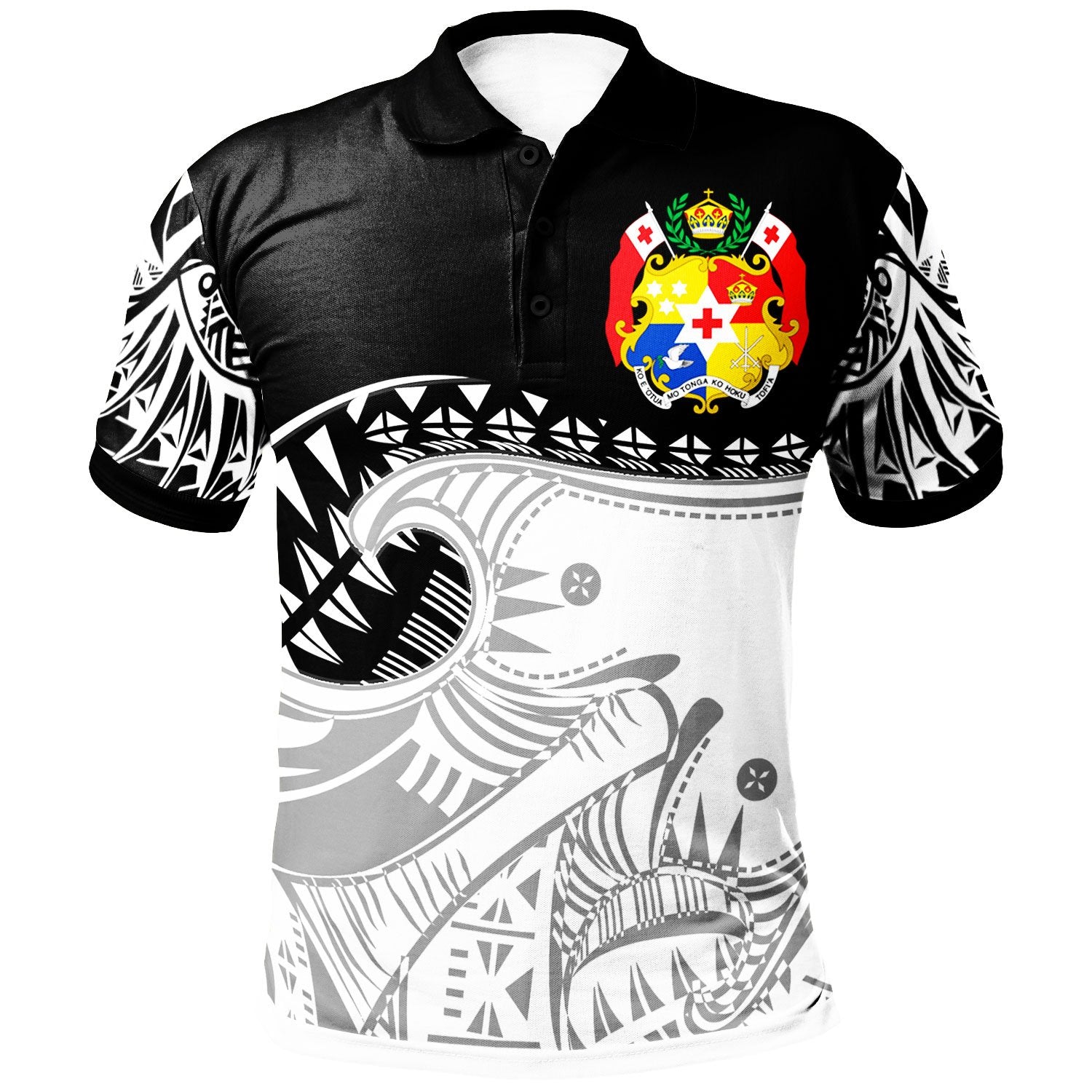 Tonga Custom Polynesian Polo Shirt Dynamic Sport Style Unisex Black - Polynesian Pride