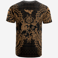 Tonga T Shirt Tonga Coat of Arms Map Polynesian Tattoo Gold - Polynesian Pride