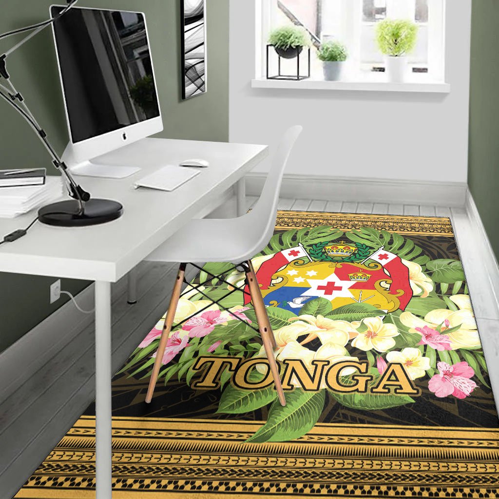 Tonga Area Rug - Polynesian Gold Patterns Collection - Polynesian Pride