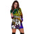 Tonga Custom Personalised Hoodie Dress - Rainbow Polynesian Pattern - Polynesian Pride