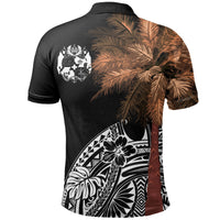 Tonga Polo Shirt Polynesian Palm Tree Black - Polynesian Pride