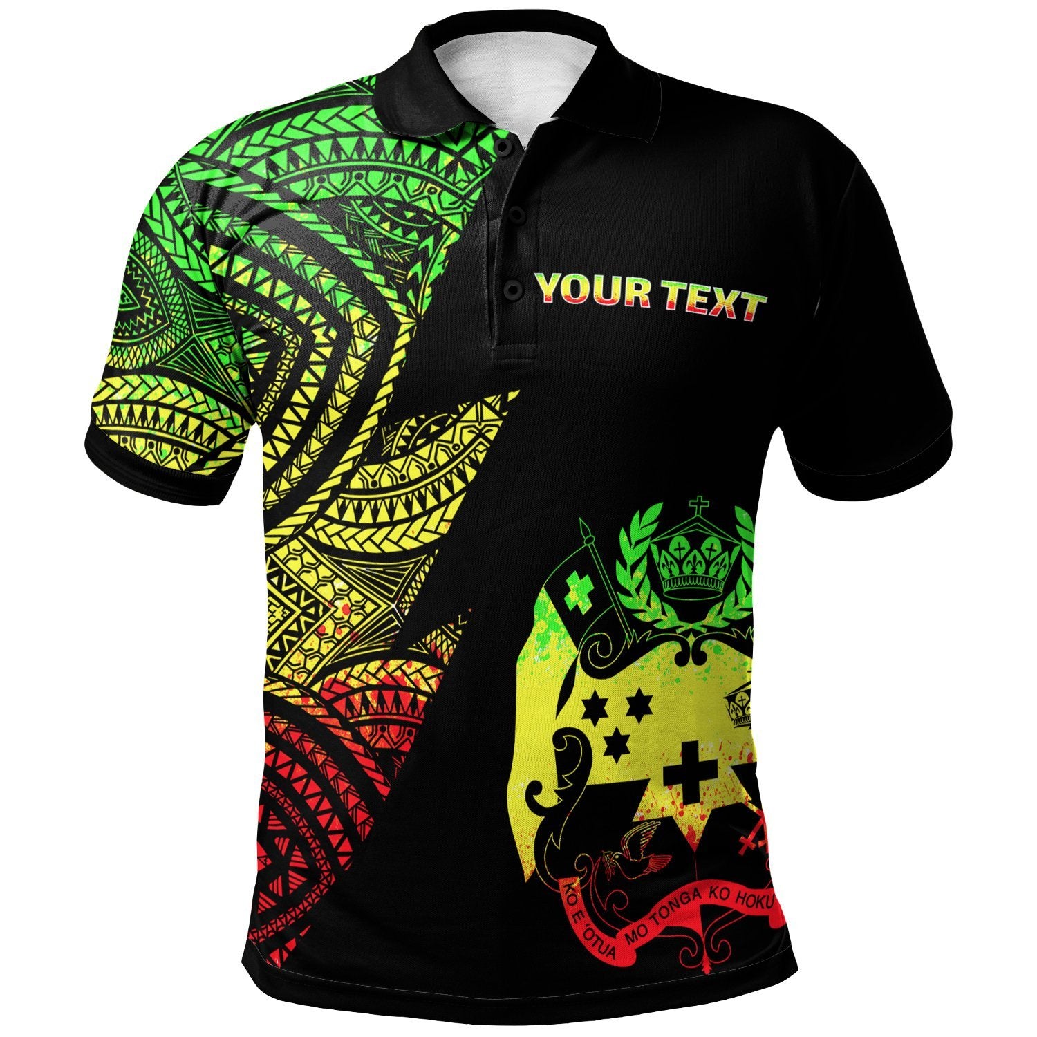 Tonga Custom Polo Shirt Flash Style Reggae Unisex Reggae - Polynesian Pride