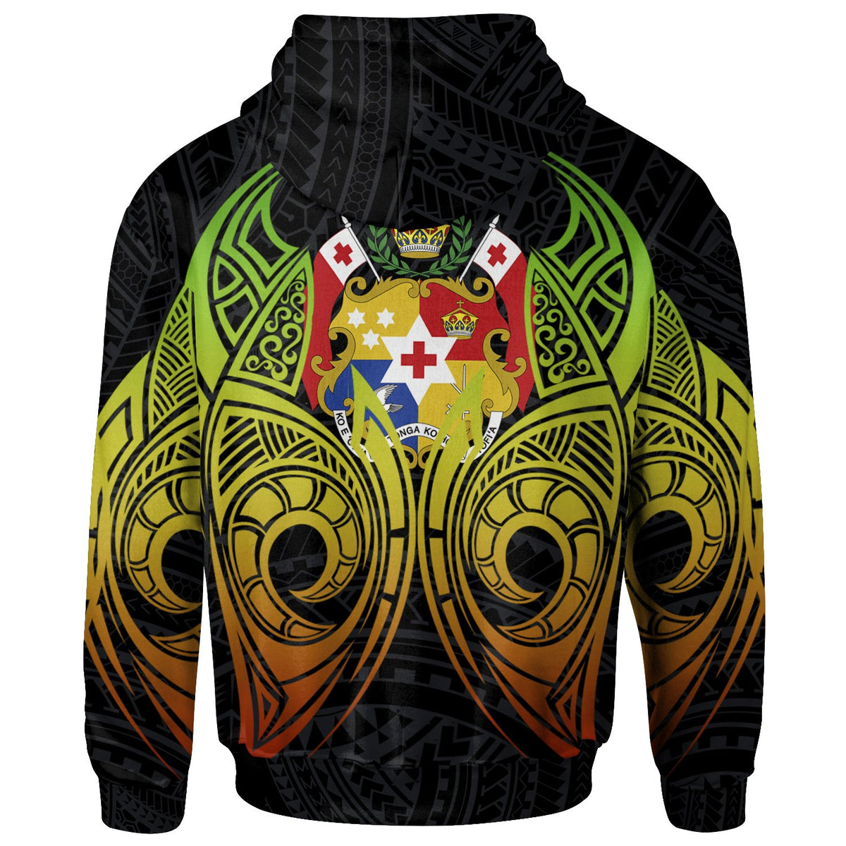 Tonga Zip up Hoodie Polynesian Reggae Tatoo - Polynesian Pride