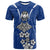 Tonga T Shirt Ray Hibiscus Unisex Blue - Polynesian Pride
