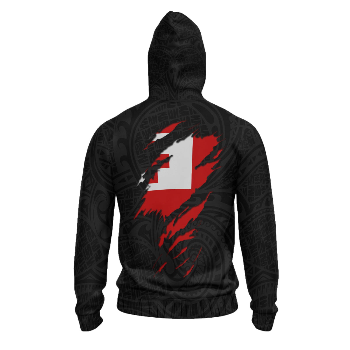 Polynesian All Over Print Hoodie Tonga In Me - Polynesian Pride