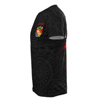 Tonga All Over Print T Shirt Tonga Flag Coat of Arms - Polynesian Pride