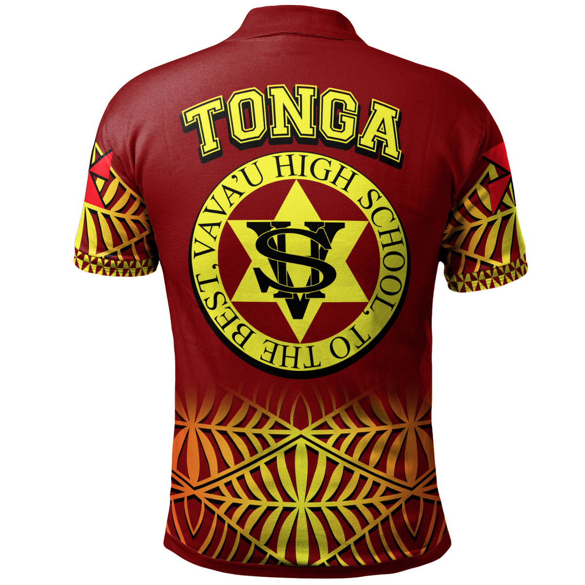 Tonga Custom Polo Shirt Tonga High School TapaTribal Pattern LT10 - Polynesian Pride