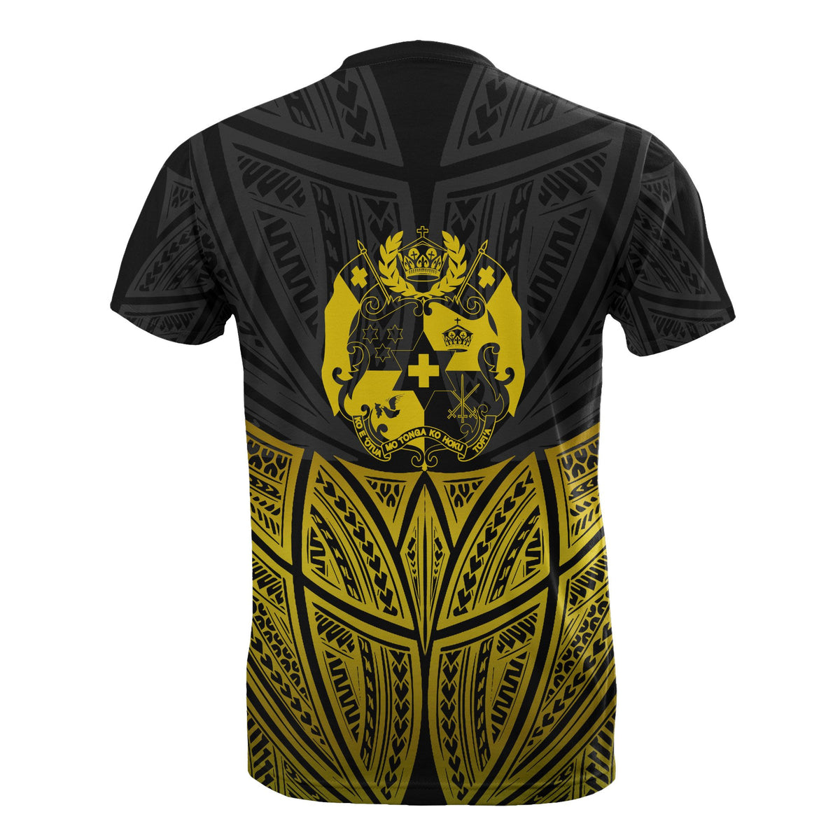 Tonga Polynesian Custom T Shirt Gold Pride Map and Seal - Polynesian Pride