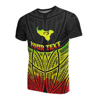 Tonga Polynesian Custom T Shirt Reggae Pride Map and Seal Unisex Reggae - Polynesian Pride