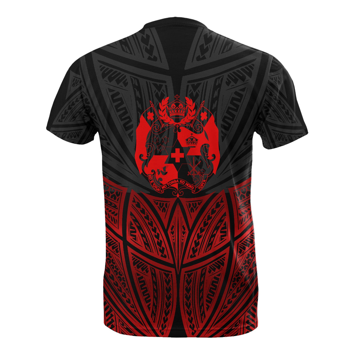 Tonga Polynesian T Shirt Red Black Pride Map and Seal - Polynesian Pride