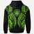 Tonga Zip up Hoodie Polynesian Lion Head Green Style - Polynesian Pride