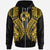 Tonga Zip up Hoodie Polynesian Lion Head Gold Style Unisex Gold - Polynesian Pride