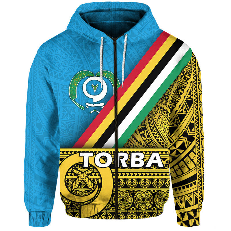 Vanuatu Torba Province Day Hoodie Torba Flag Color Style LT9 Zip Hoodie Yellow - Polynesian Pride