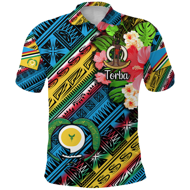 Custom Vanuatu Torba Polo Shirt Independence Be Proud LT8 Blue - Polynesian Pride