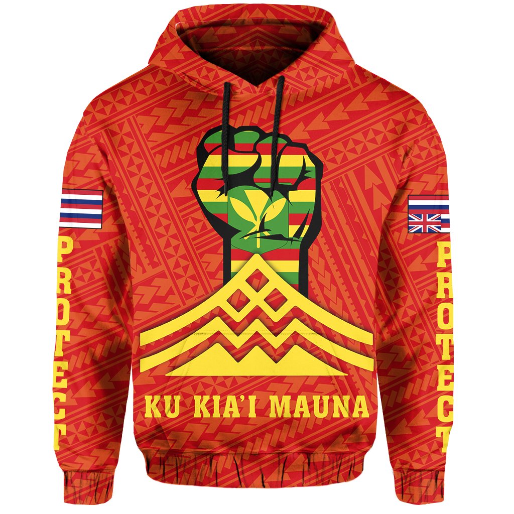 Polynesian Kakau Ete Protect Mauna Kea Strong Kanaka Maoli Flag Hawaii Hoodie - Polynesian Pride