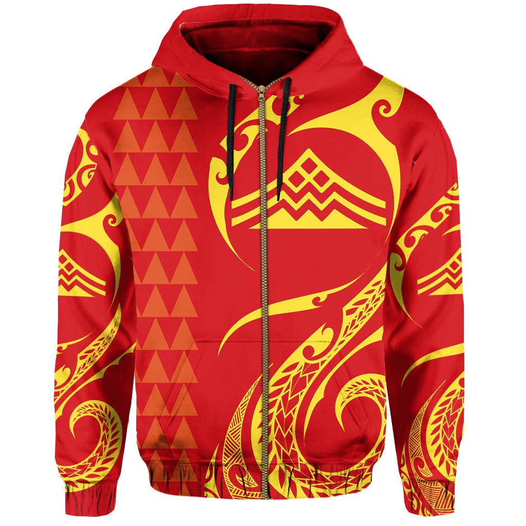 Hawaiian Mauna Kea Polynesian Zipper Hoodie Felicity Style - Polynesian Pride
