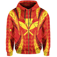 Kanaka Mauna Kea Polynesian Zipper Hoodie Valeria Style - Polynesian Pride