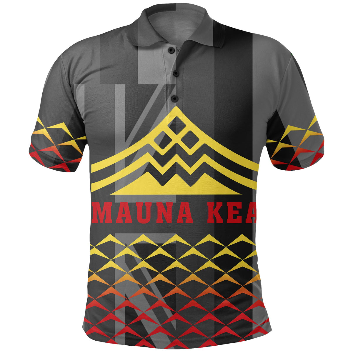Hawaiian Mauna Kea Polo Shirt Triangle Style - Polynesian Pride