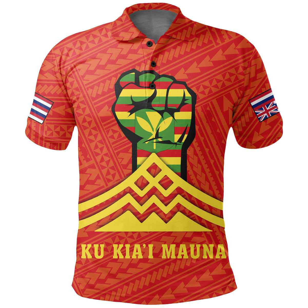 Hawaii Mauna Kea Strong Polynesian Polo Shirt - Polynesian Pride
