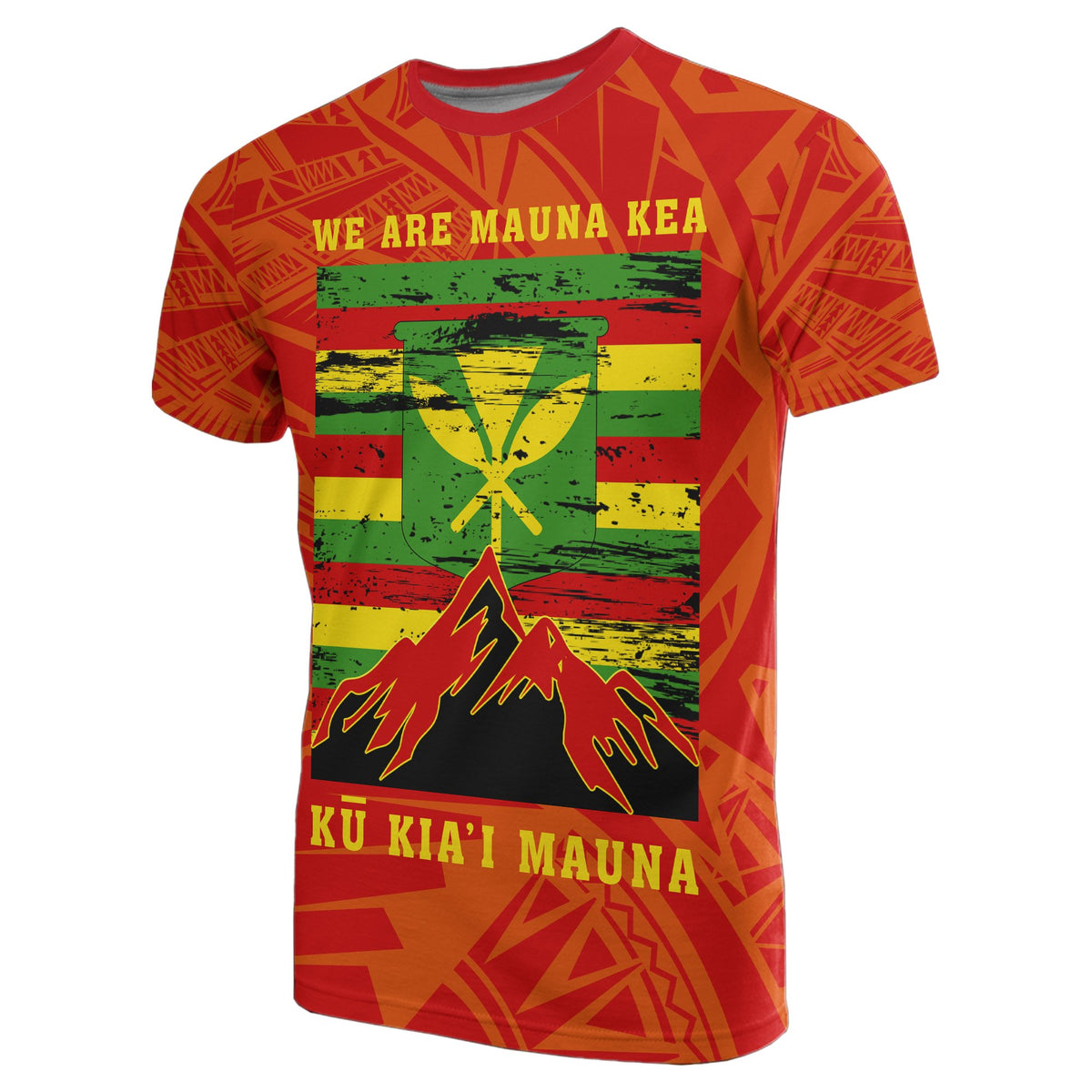 Hawaii We Are Mauna Kea Kanaka Maoli Flag T Shirt - Polynesian Pride