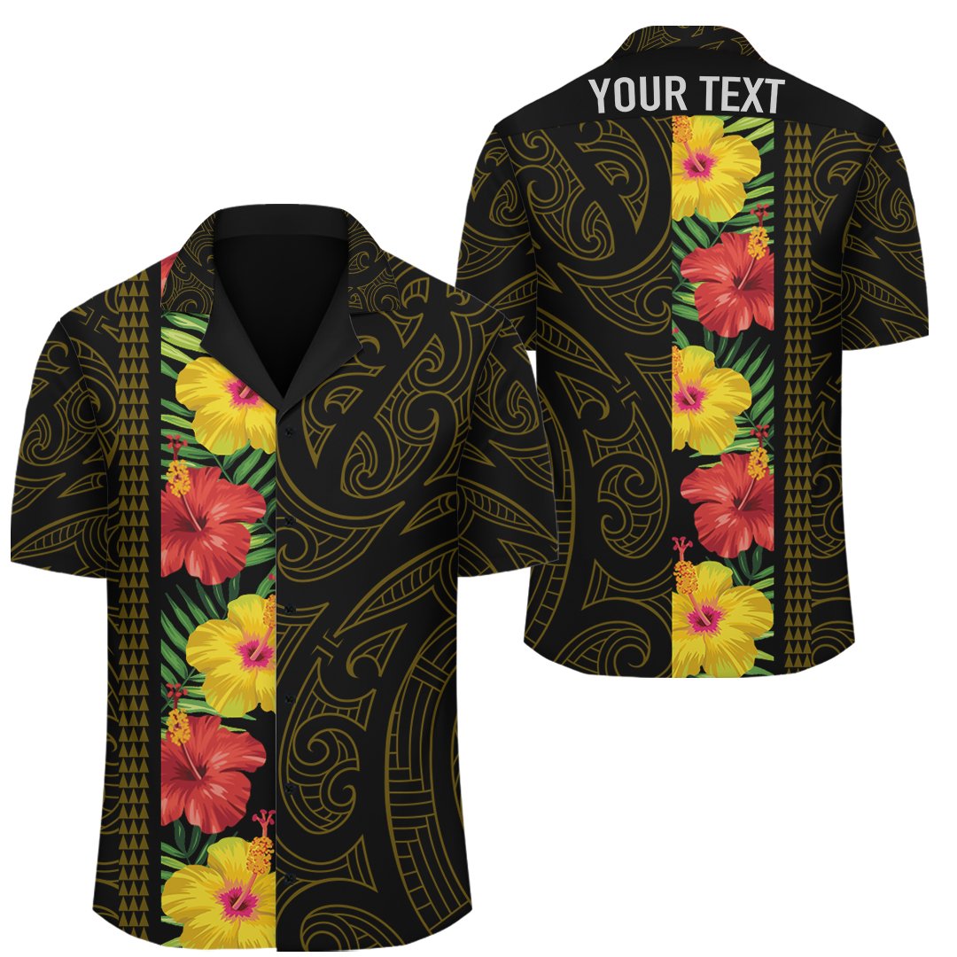 (Personalized) Hawaii Hibiscus Polynesia Hawaiian Shirt - Domi Style Unisex Gold - Polynesian Pride