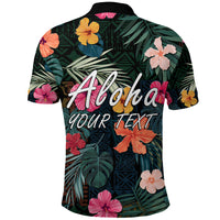 Custom Hawaii Polo Shirt Tribal Elements and Hibiscus Version LT9 - Polynesian Pride