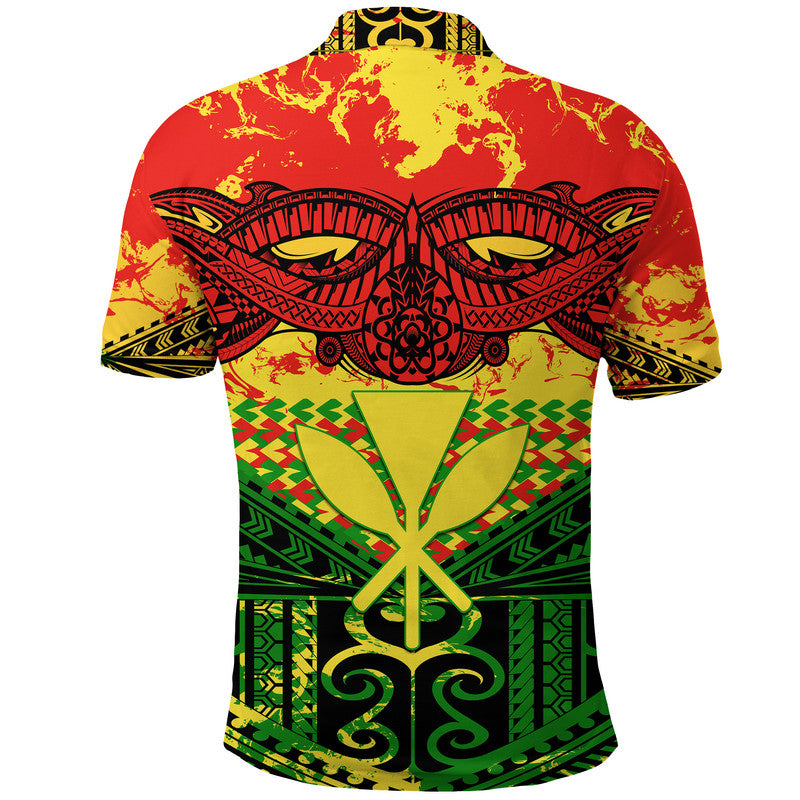 Hawaiian Tribal Kanaka Maoli Polo Shirt Reggae Polynesian Version LT9 - Polynesian Pride