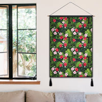 Tropical Flower Mix Hanging Poster - AH Hanging Poster 50 x 75 cm Cotton And Linen - Polynesian Pride