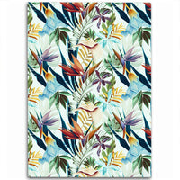 Tropical Flower Plant And Leaf Pattern Area Rug - AH Luxurious - Polynesian Pride