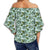 Tropical Flowers Monstera Leaf Women's Off Shoulder Wrap Waist Top - AH - Polynesian Pride