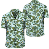 Tropical Flowers Monstera Leaf Hawaiian Shirt Unisex Black - Polynesian Pride