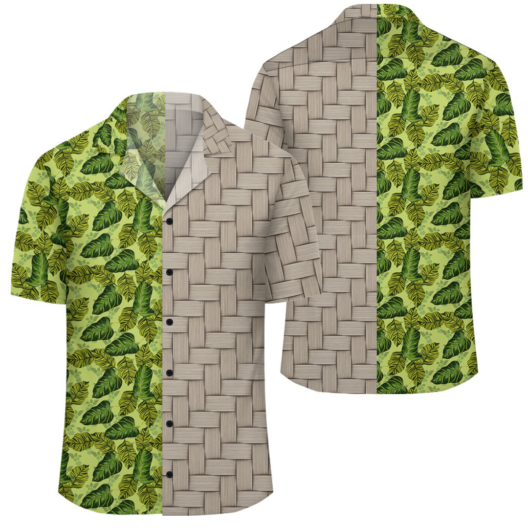 Tropical Green Lauhala Moiety Hawaiian Shirt Unisex Art - Polynesian Pride