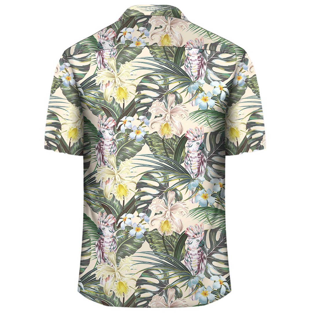 Tropical Jungle Parrots And Flamingos Hawaiian Shirt - Polynesian Pride