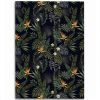 Tropical Leaves And Flowers In The Night Style Area Rug - AH Luxurious - Polynesian Pride