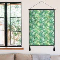 Tropical Leaves Jungle Monstera Leaf Hanging Poster - AH Hanging Poster 50 x 75 cm Cotton And Linen - Polynesian Pride
