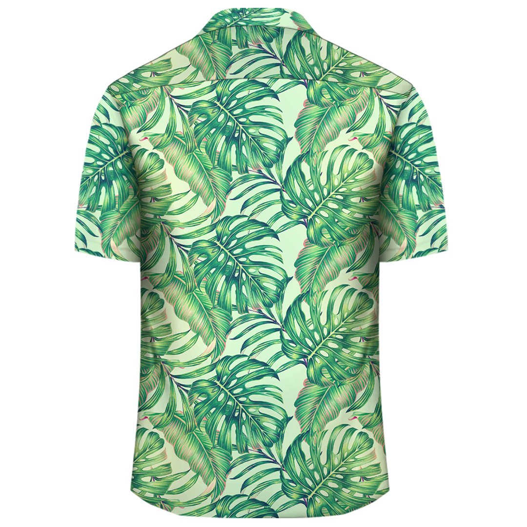 Tropical Leaves Jungle Monstera Leaf Hawaiian Shirt - Polynesian Pride