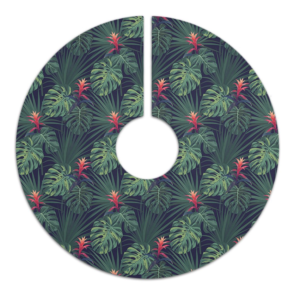 Tropical Monstera Leaf Green Tree Skirt - Polynesian Pride