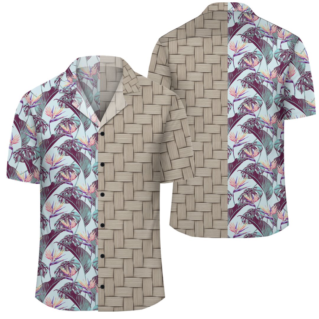 Tropical Monstera Leaf Lauhala Moiety Hawaiian Shirt Unisex Art - Polynesian Pride