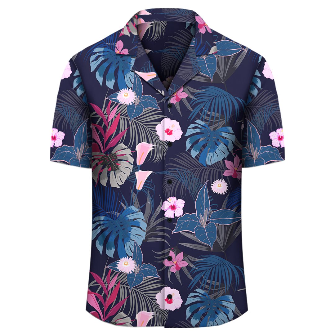 Tropical Palm Tree And Flower Hawaiian Shirt - Polynesian Pride