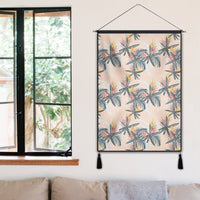 Tropical Pattern Pink Hanging Poster - AH Hanging Poster 50 x 75 cm Cotton And Linen - Polynesian Pride