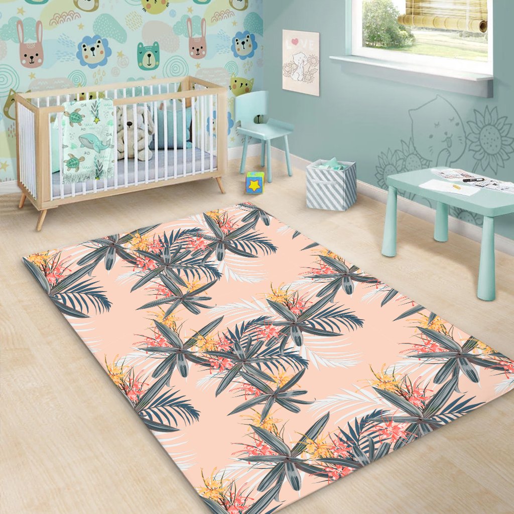 Tropical Pattern Pink Area Rug - AH - Polynesian Pride