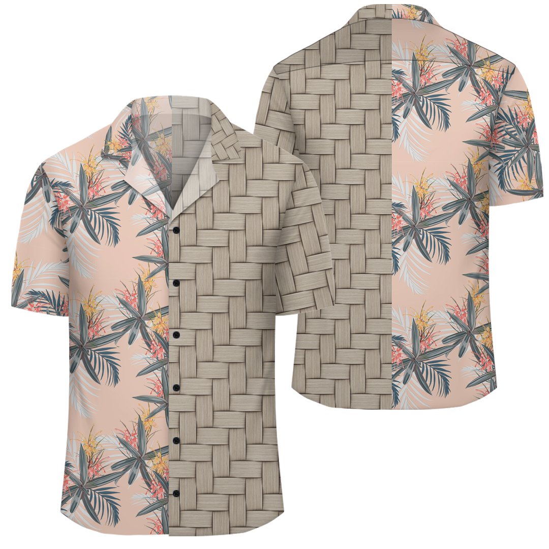 Tropical Pattern Pink Lauhala Moiety Hawaiian Shirt Unisex Art - Polynesian Pride