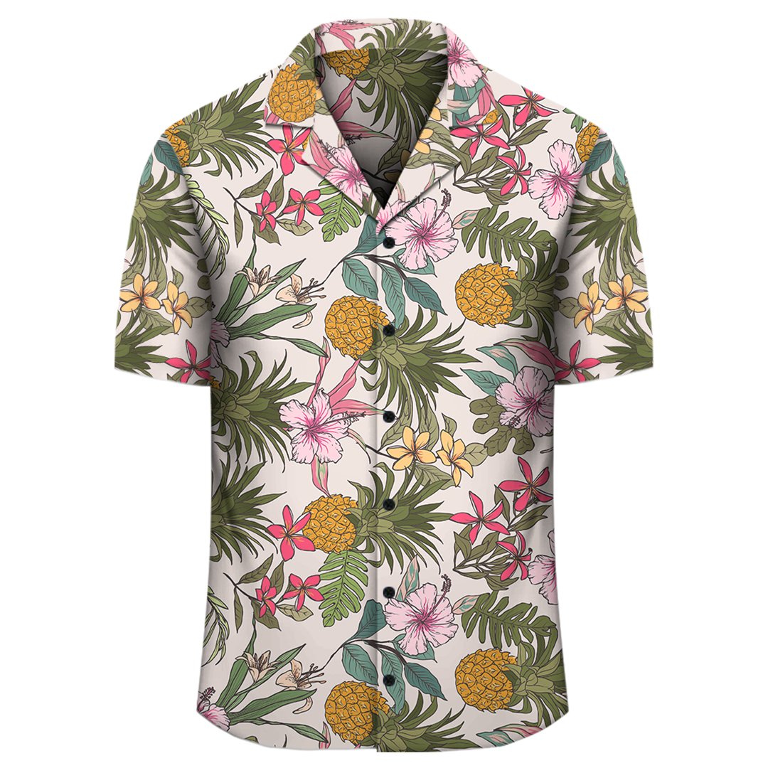 Tropical Pineaapple Hawaiian Shirt - Polynesian Pride