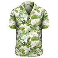 Tropical Plumeria White Hawaiian Shirt - Polynesian Pride