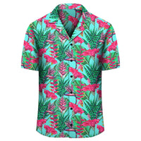 Tropical Strelitzia Blue Hawaiian Shirt - Polynesian Pride