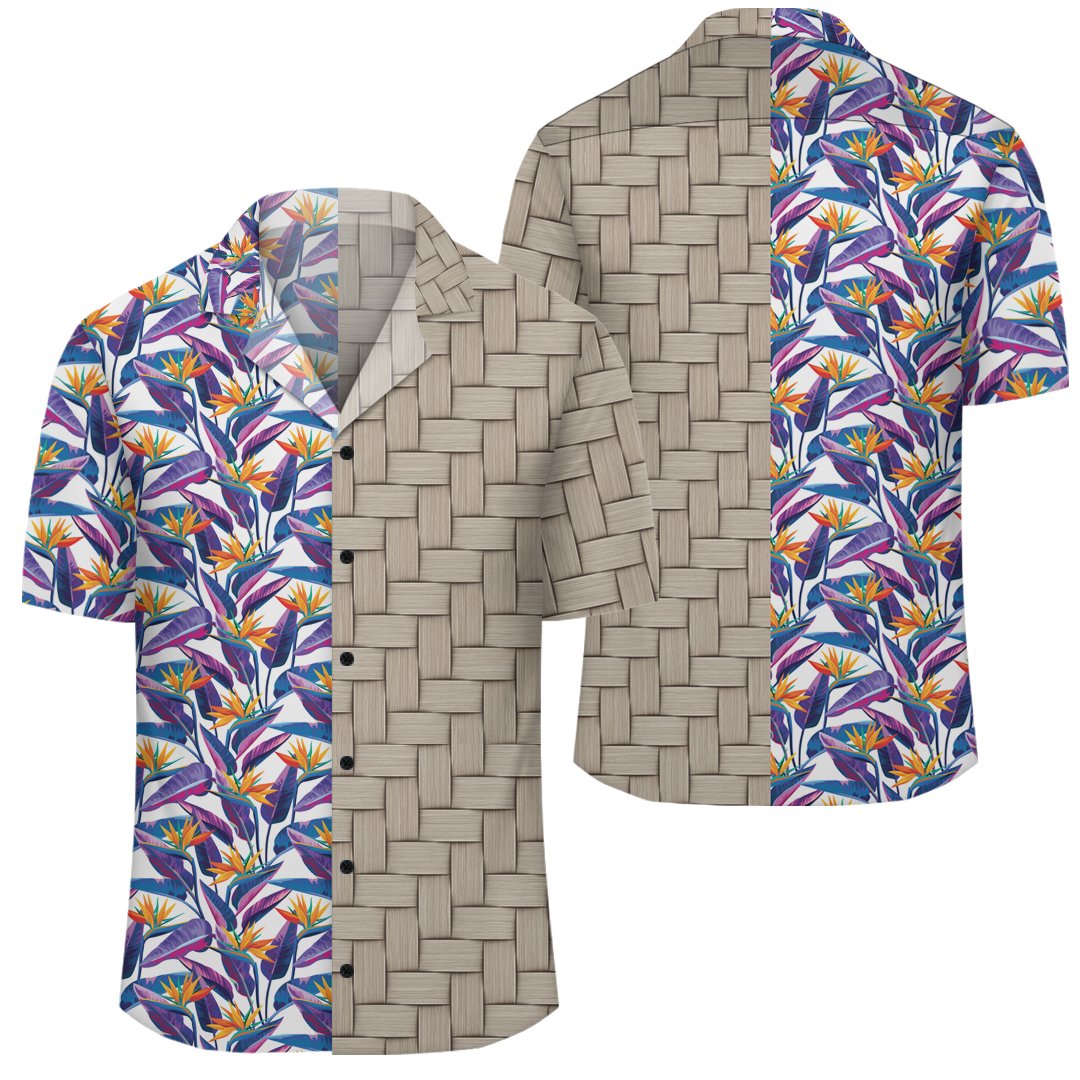 Tropical Strelitzia Lauhala Moiety Hawaiian Shirt Unisex Art - Polynesian Pride