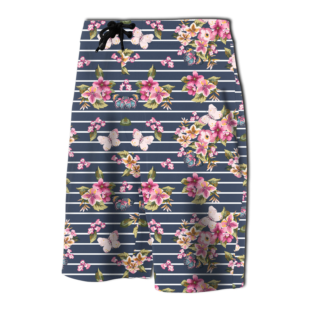 Tropical Butterfly Pink Board Shorts - Polynesian Pride